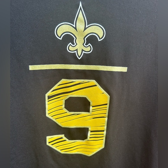 NFL Team Apparel New Orleans Saints Drew Brees #9 Short Sleeve Shirt. Large - Picture 5 of 5